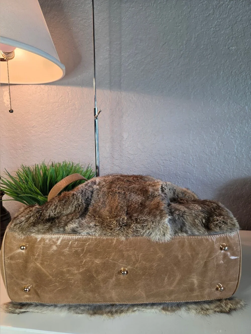 Rookism by Rookie Bud Faux Fur Two-Way Convertible Tote Travel Bag